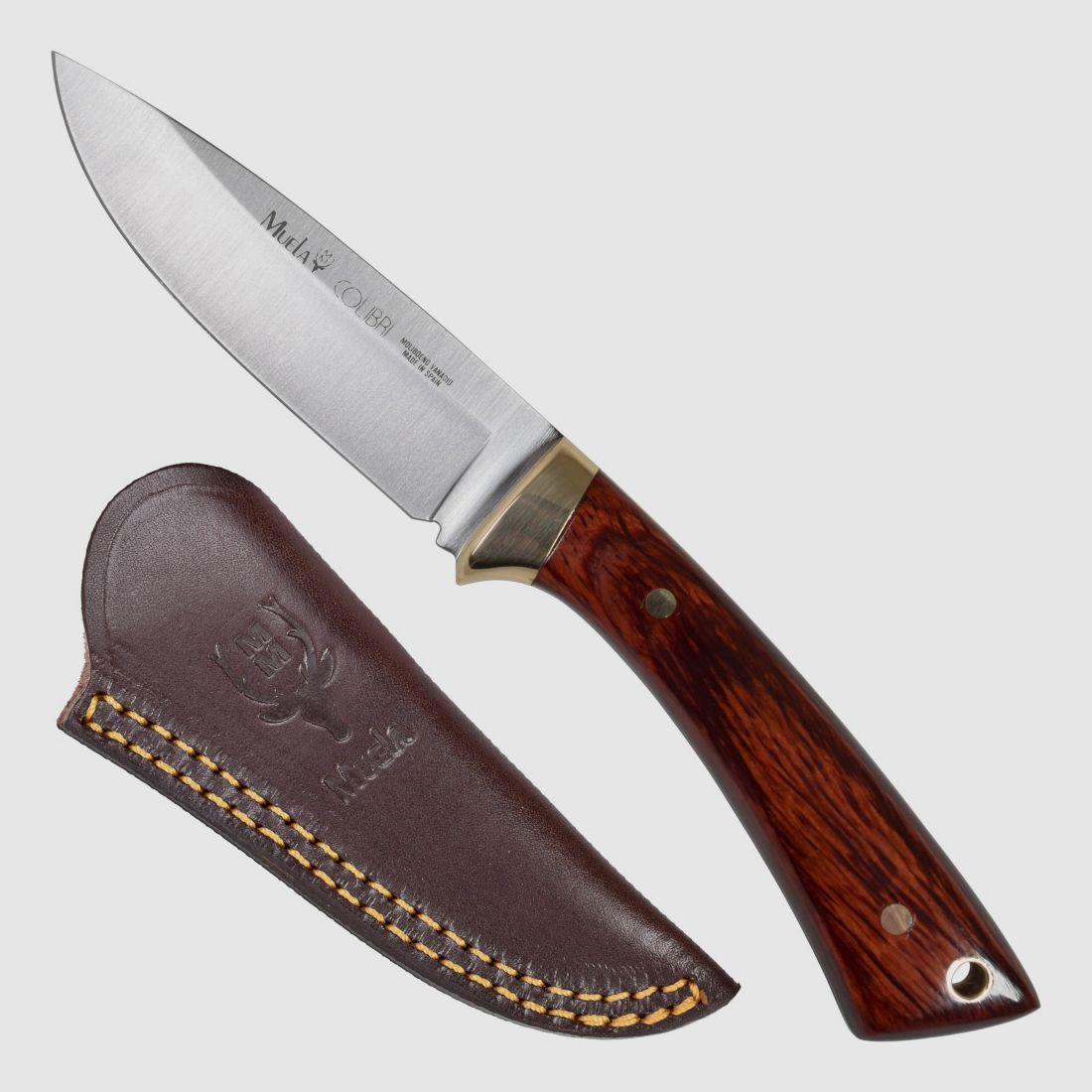 Muela Colibri schlankes Jagdmesser mit hochwertiger Lederscheide