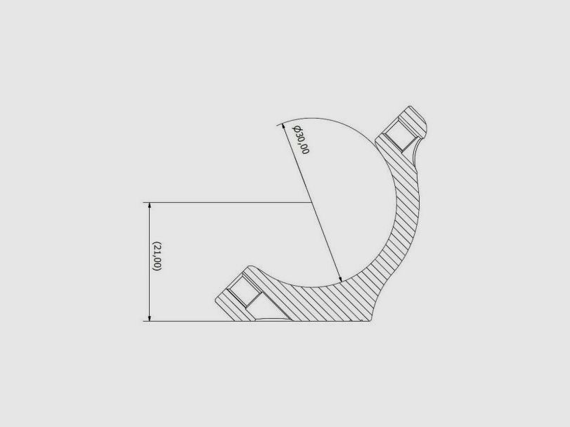 Spuhr HB30-21A aesthetic rings Blaser Ø30 height 21mm for Blaser saddle mount, image 3 of 4