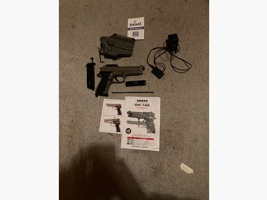 Cm 126 airsoftpistool met accessoires