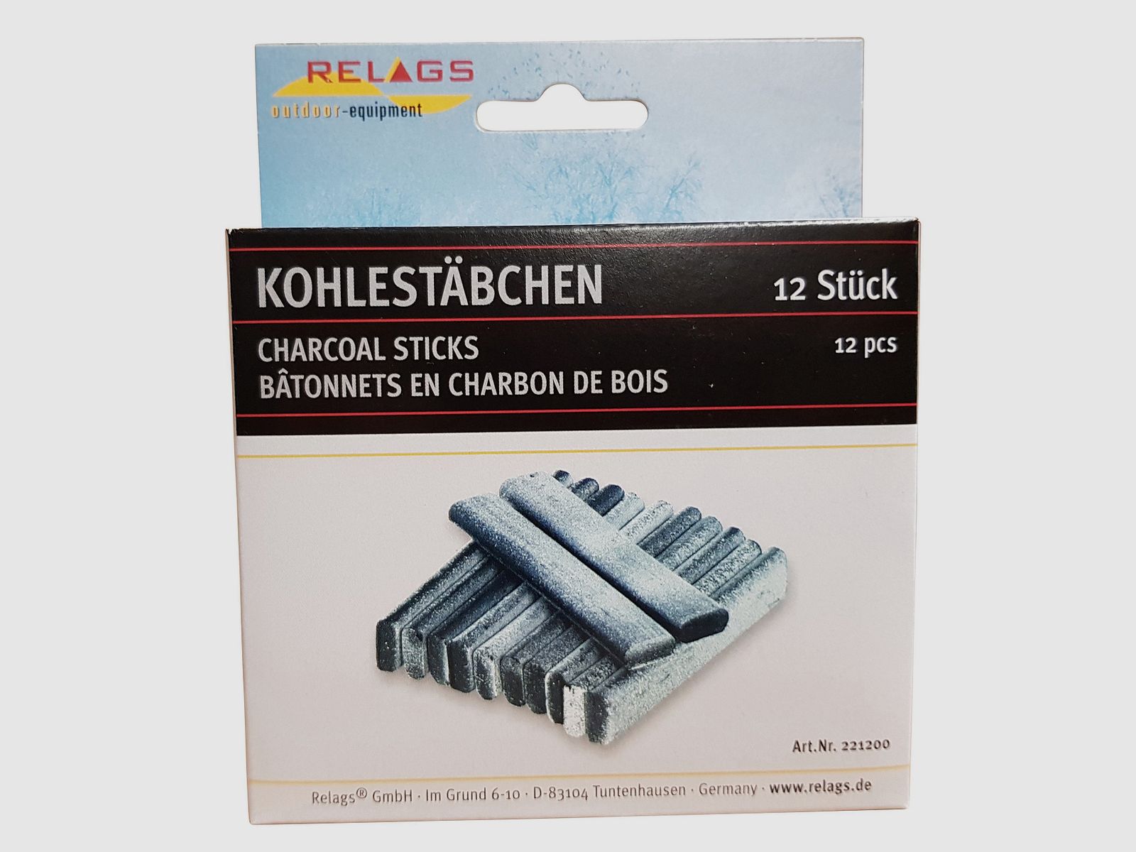 Holzkohlestäbchen für Taschenofen