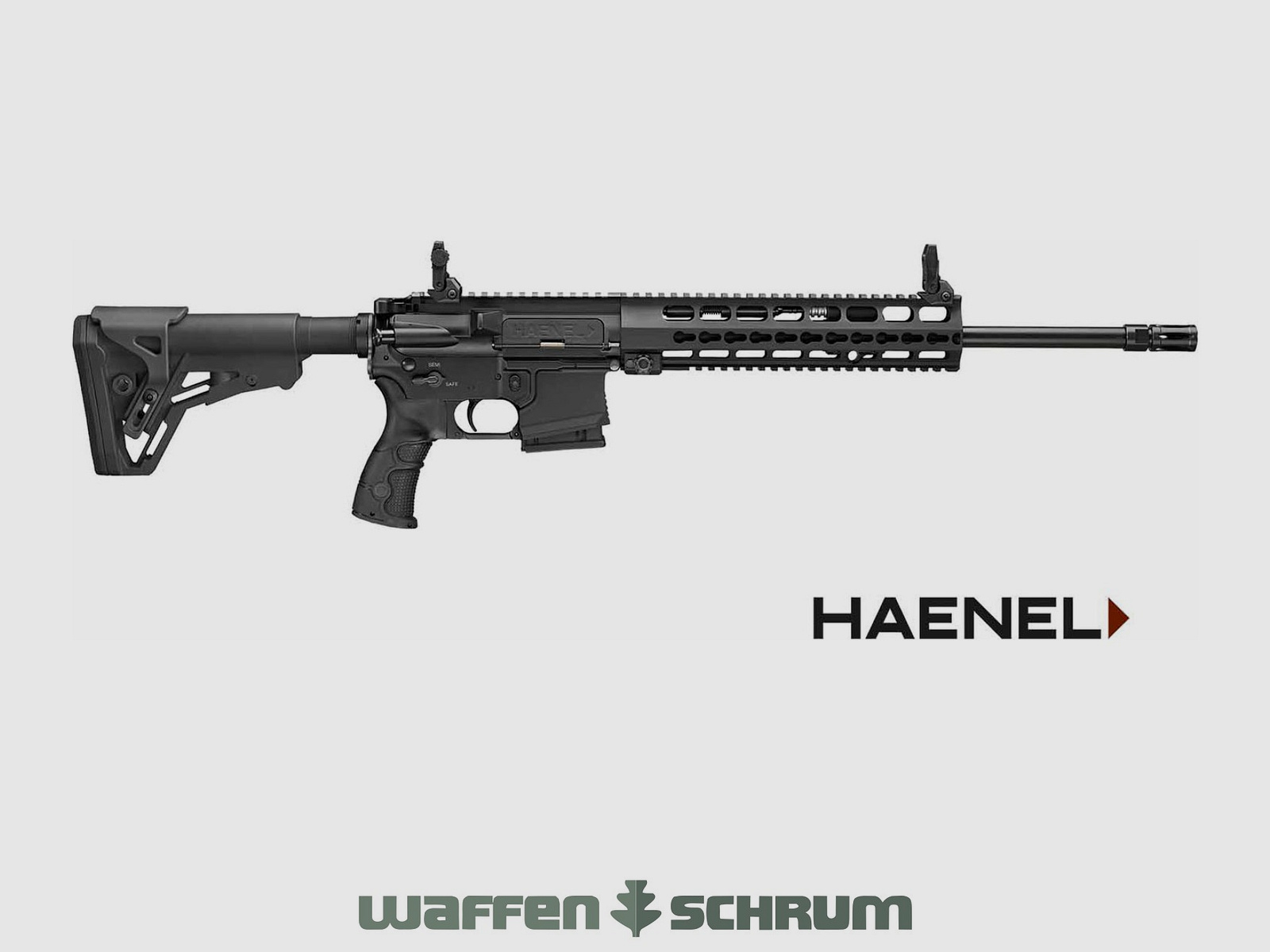 Haenel CR 223 schwarz / Langer Handschutz / Matchabzug