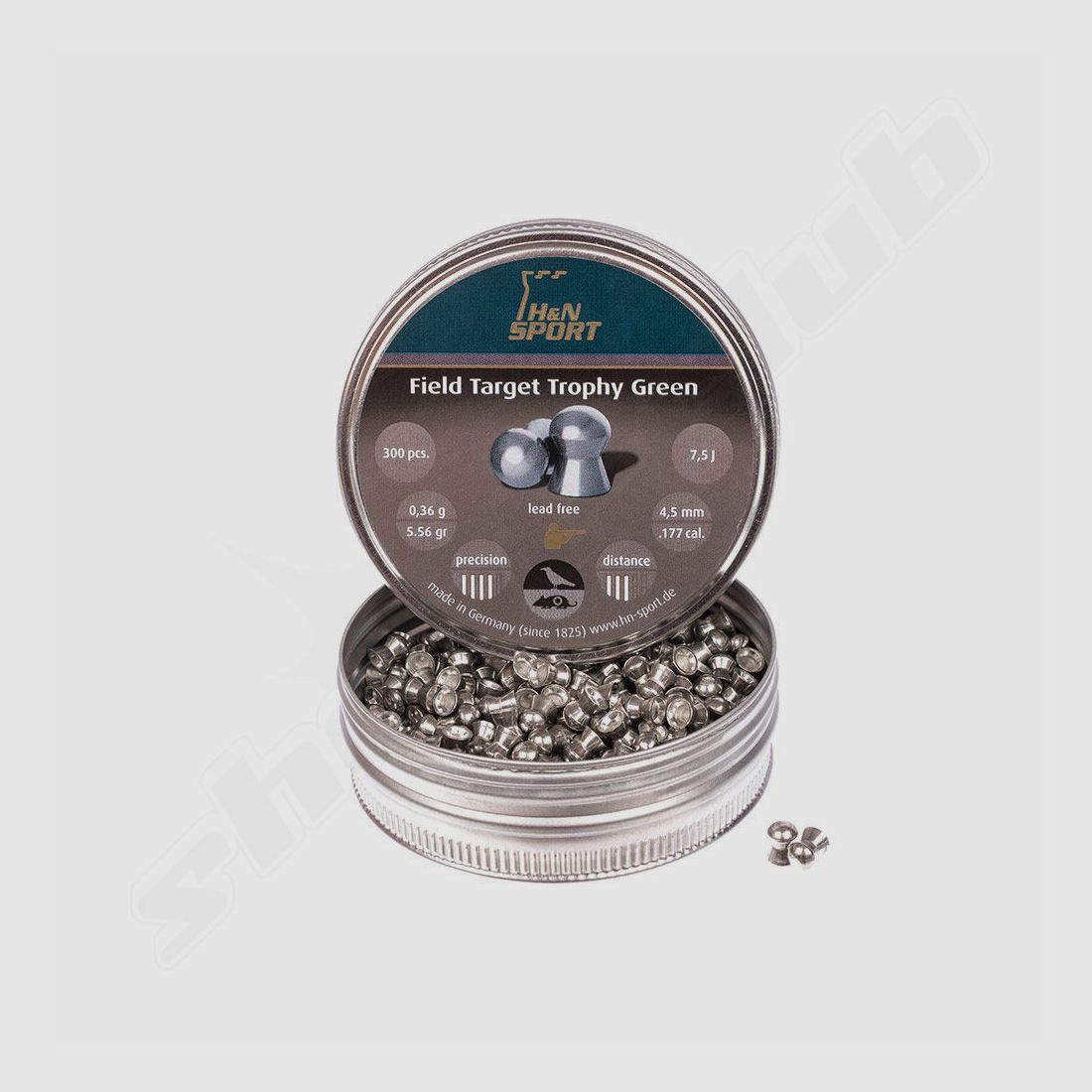 shoXx piège à balles + HN Field Target Trophy Green 4,5 mm + 120 ZS