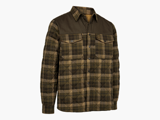 Elbert Gefütterte Hemdjacke - Brown Check – Größe: 4XL