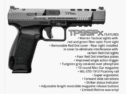 Canik mod. TP9 SFX Tungsten Kal. 9×21 IMI