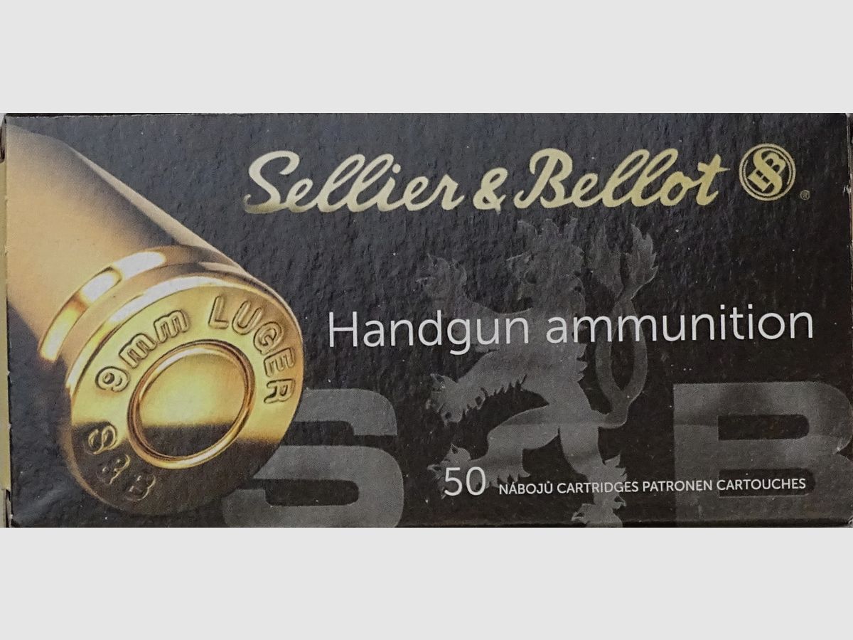 Sellier & Bellot 9mm Luger FMJ 115grs - 1000 rounds