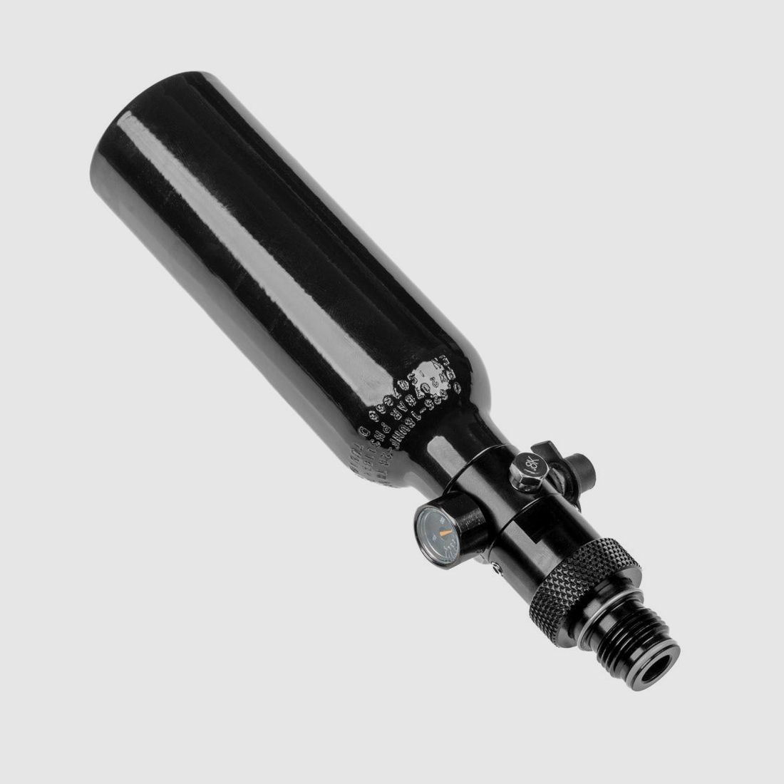 0,16 (9ci) LITER Flasche inkl. 850 or 1100 PSI On/Off Slide Valve Air Tank Regulator | 5/8 Gewinde |3000 PSI | Umarex T4E | FSC | FSC XP | Valken | Pistelle X-68