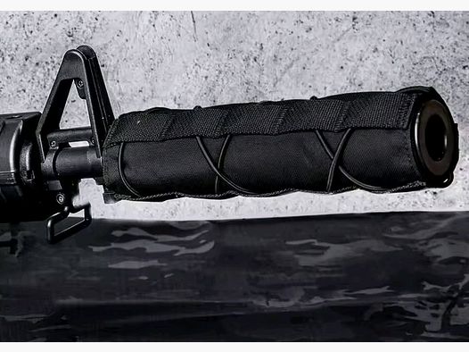Neue Schalldämpferabdeckung Nylon Dämmung Lauf schwarz Sniper Suppressor Hülle 22cm Cover Schoner