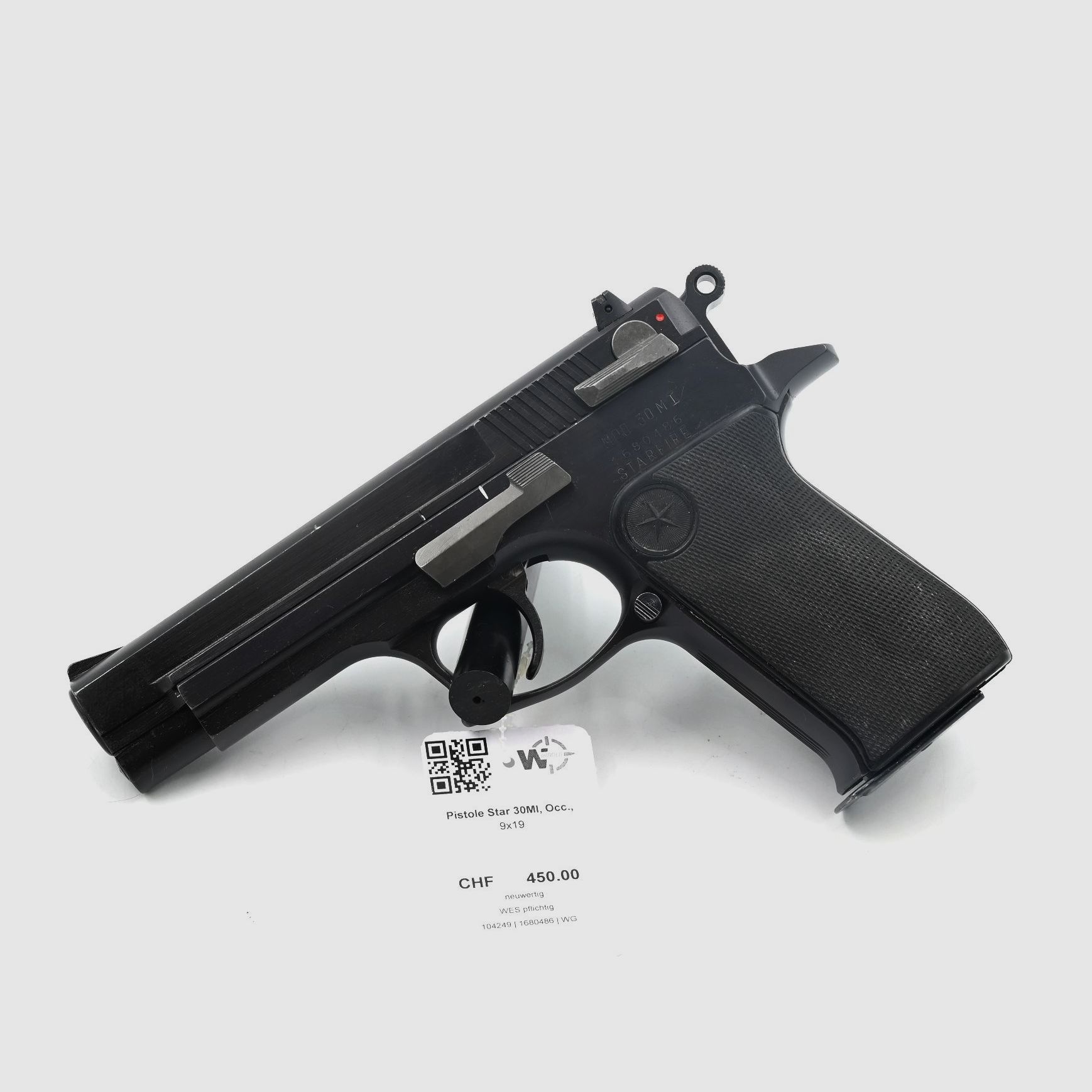 Pistole Star 30MI, Occ., 9×19, Bild 1 von 2