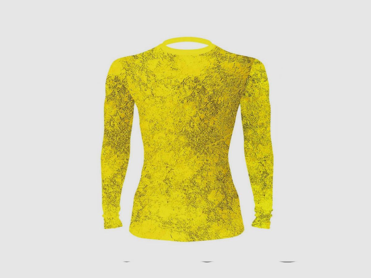 DED Competition T-Shirt a Maniche Lunghe Compressione - Giallo, Colore: Giallo, taglia: 3XL, Tipo di abbigliamento: Donna, immagine 3 di 3