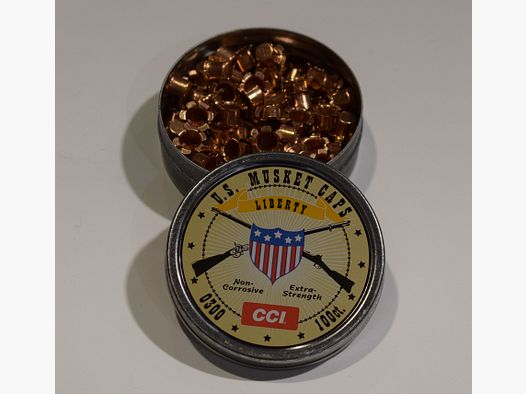boite 100 amorces poudre noire CCI MUSKET collector 6 aillettes pour fusil CCI0300