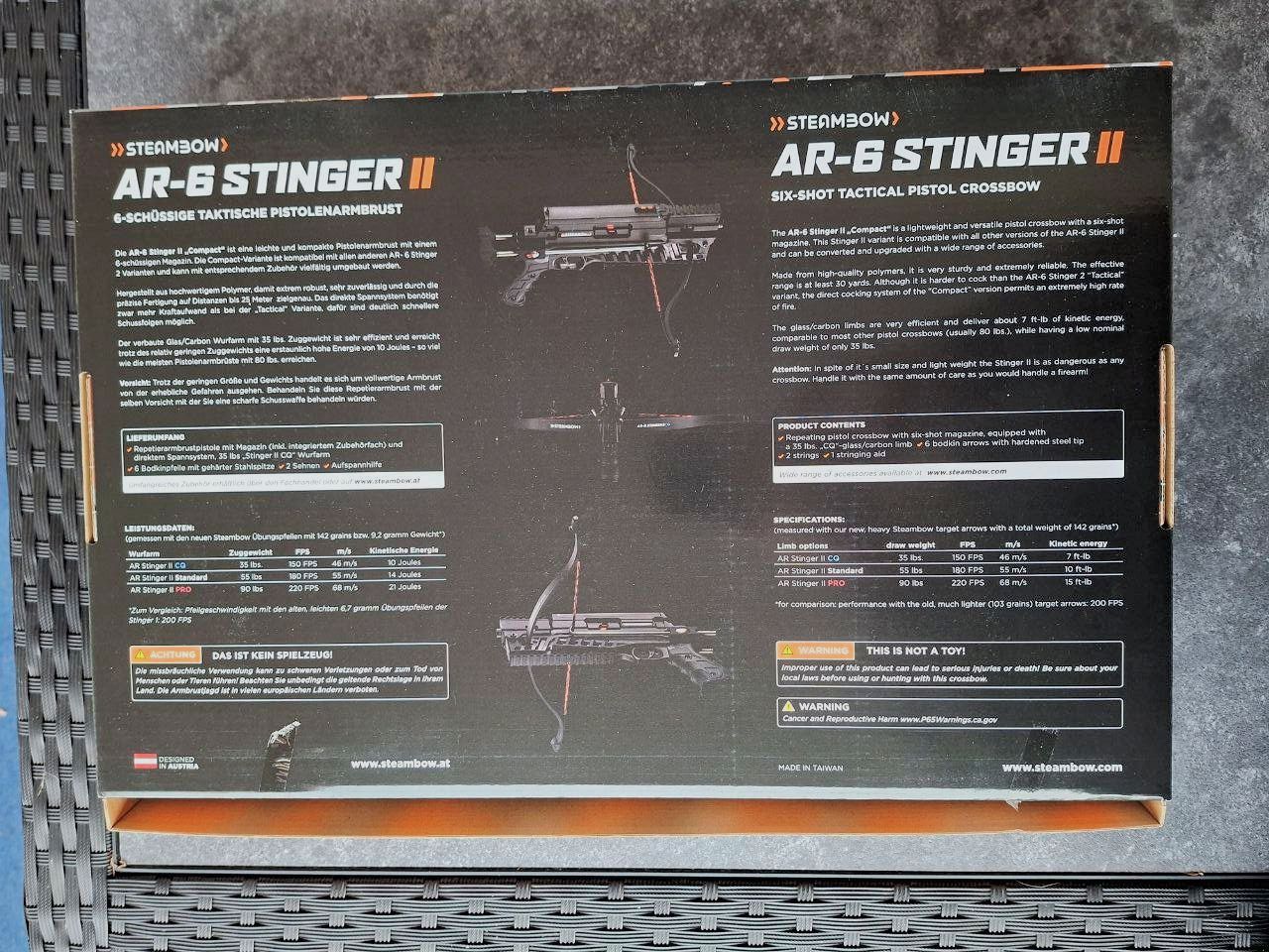AR6 StingerII Compact en AR6 StingerII Tactical (wegens emigratie)