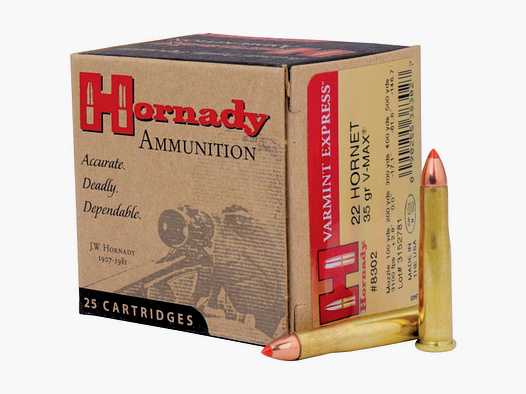 Hornady .22Hornet V-Max 2,3g - 35gr.