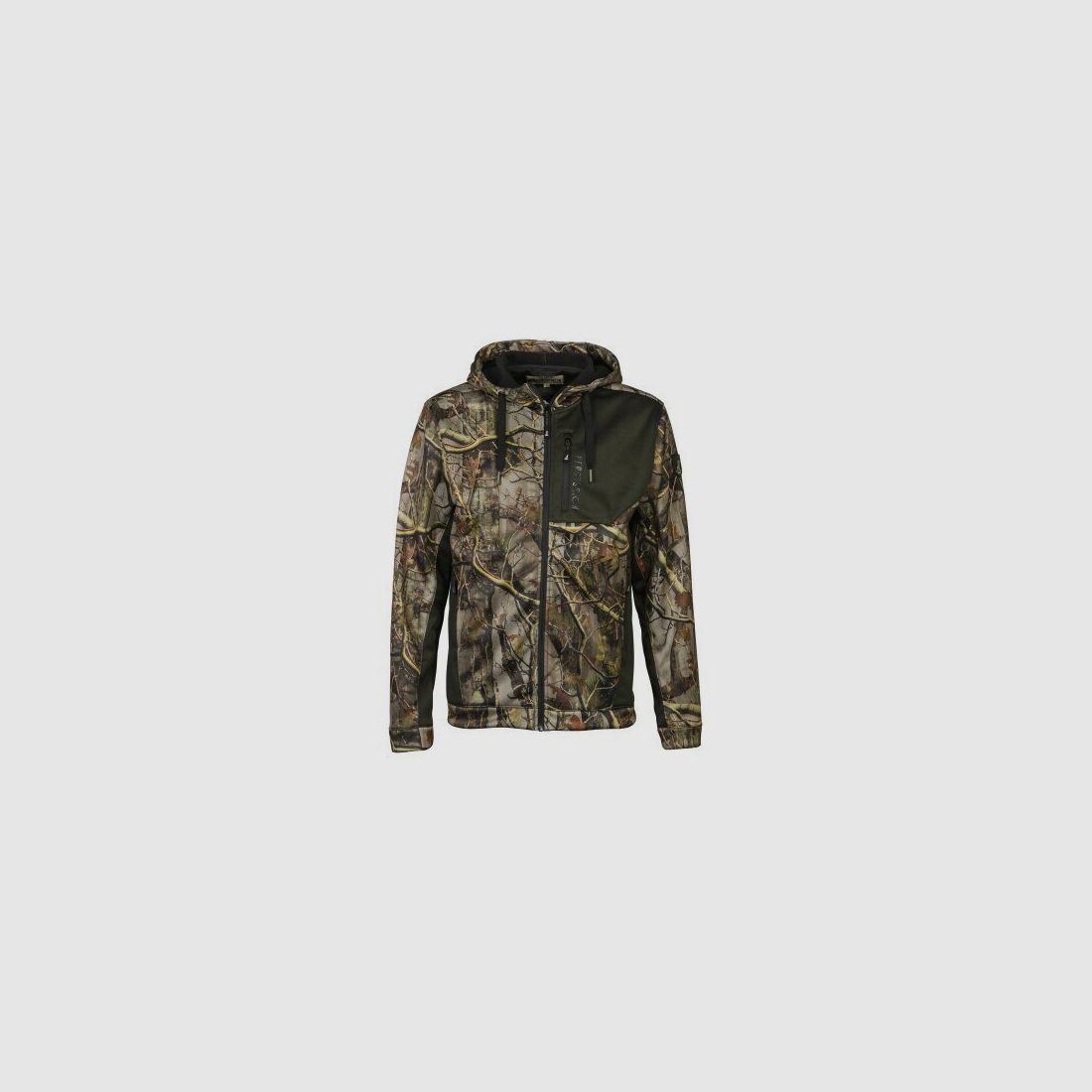 Percussion felpa con cappuccio e zip Camo-Forest EVO L
