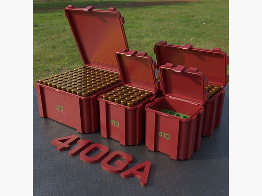 Filamelt Munitionsbox / .410 GA / ‘Klappdeckel’ / Patronenbox, Ammo Box