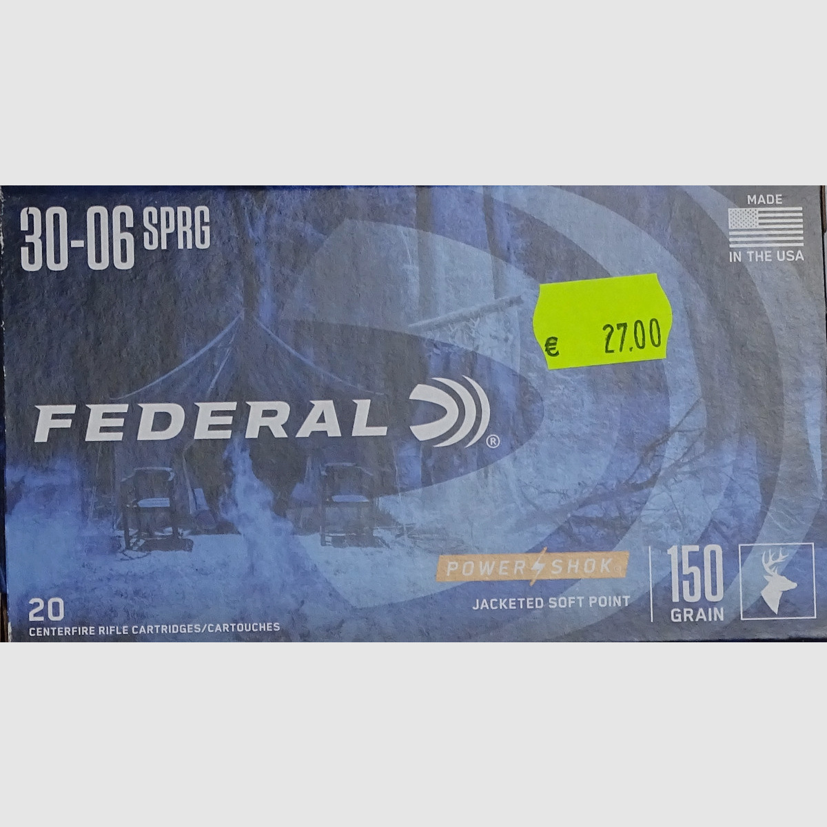 Federal .30-06 Spring. PowerShok 150grs -20 Schuss