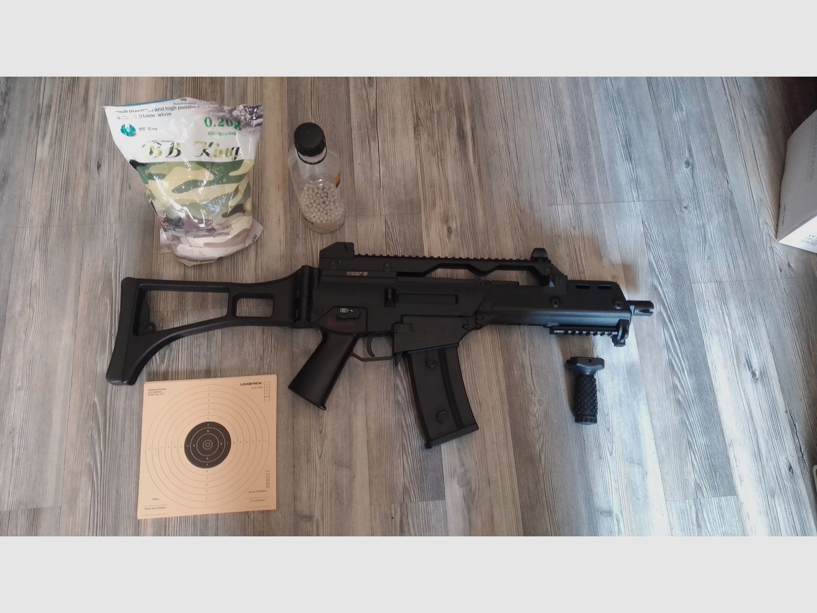 G36 Sturmgewehr Softair - Jing Gong Mod. 36C Komplettset S-AEG 6mm BB schwarz 