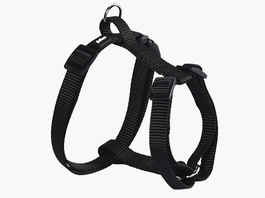 Harnais en Nylon Noir - Ajustable 40-65 cm