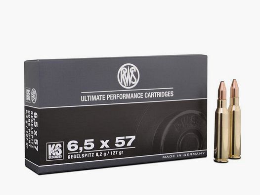 Büchsenpatronen RWS KS-Geschoss 6,5x57 8,2g,127gr. !!!