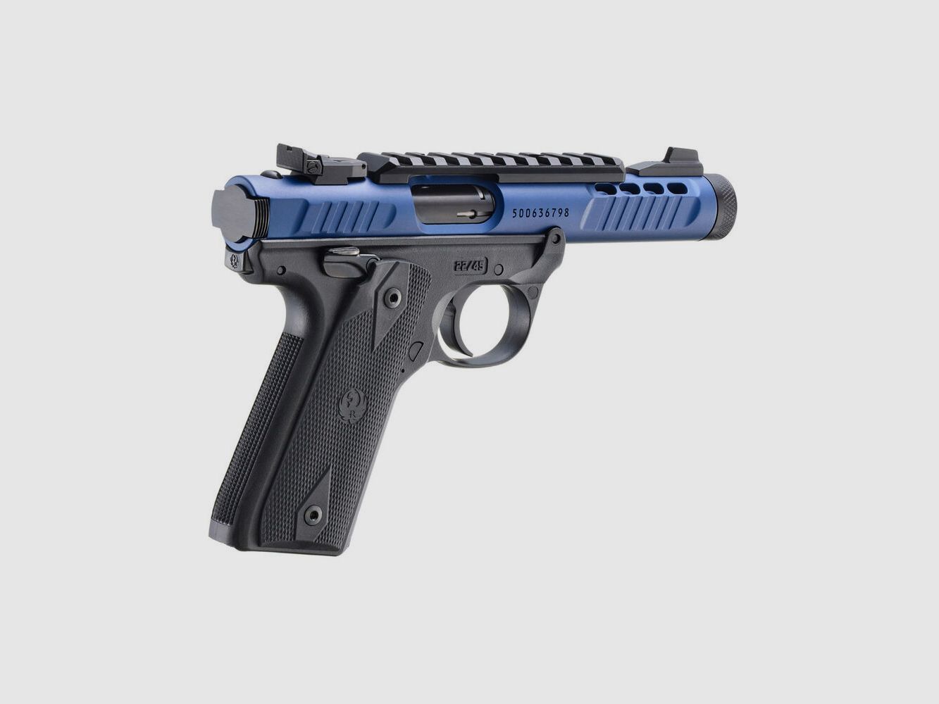 Ruger MARK IV 22/45 LITE .22 LR 4,4"/11,18CM BLAUW ANODIZED 1/2"-28