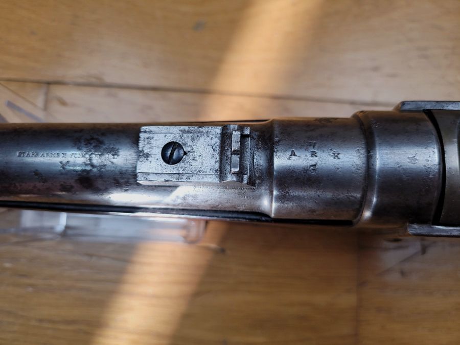 Beautiful and rare Starr cavalry rifle model 1858 – Civil War – 1st Arkansas – cal. 54 break-action – used by the National Defense in 1870 – And the mold is included with the weapon! TBE!, image 25 of 32