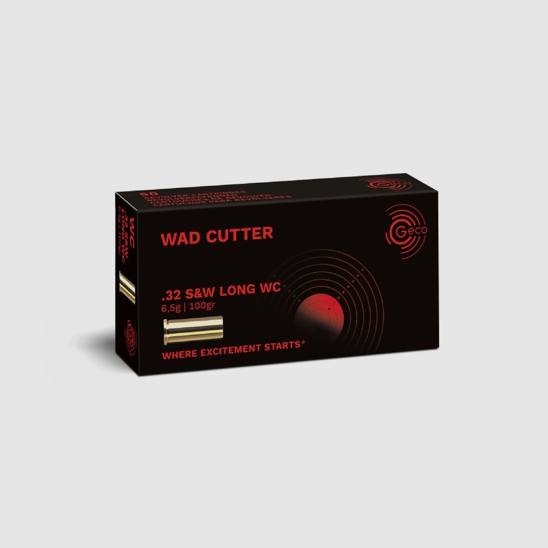 Geco .32 S&W long WC 100grs, blei Wadcutter, Bild 1 von 2