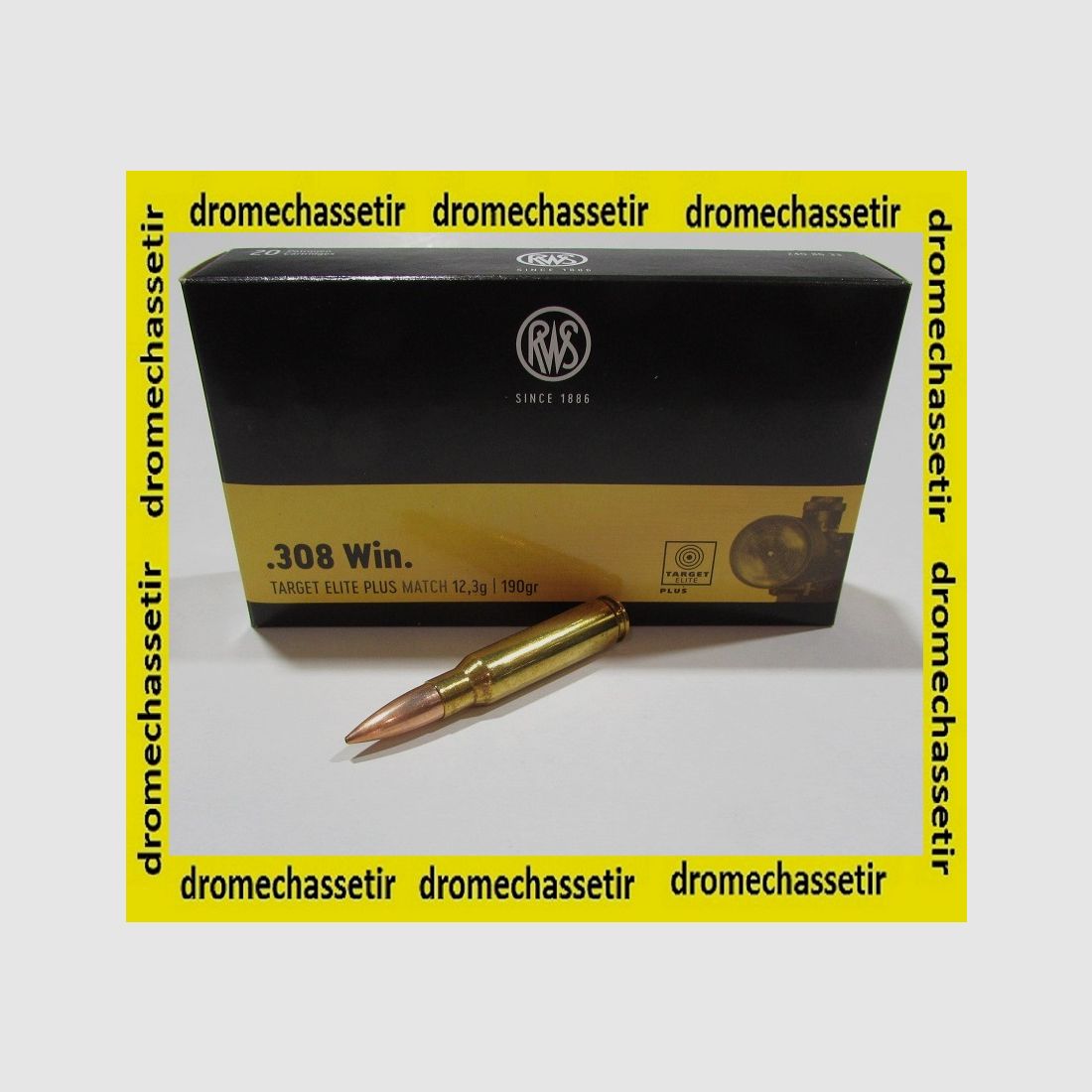 Caja de 20 cartuchos RWS calibre .308 Winchester Target Elite Plus 190 grains