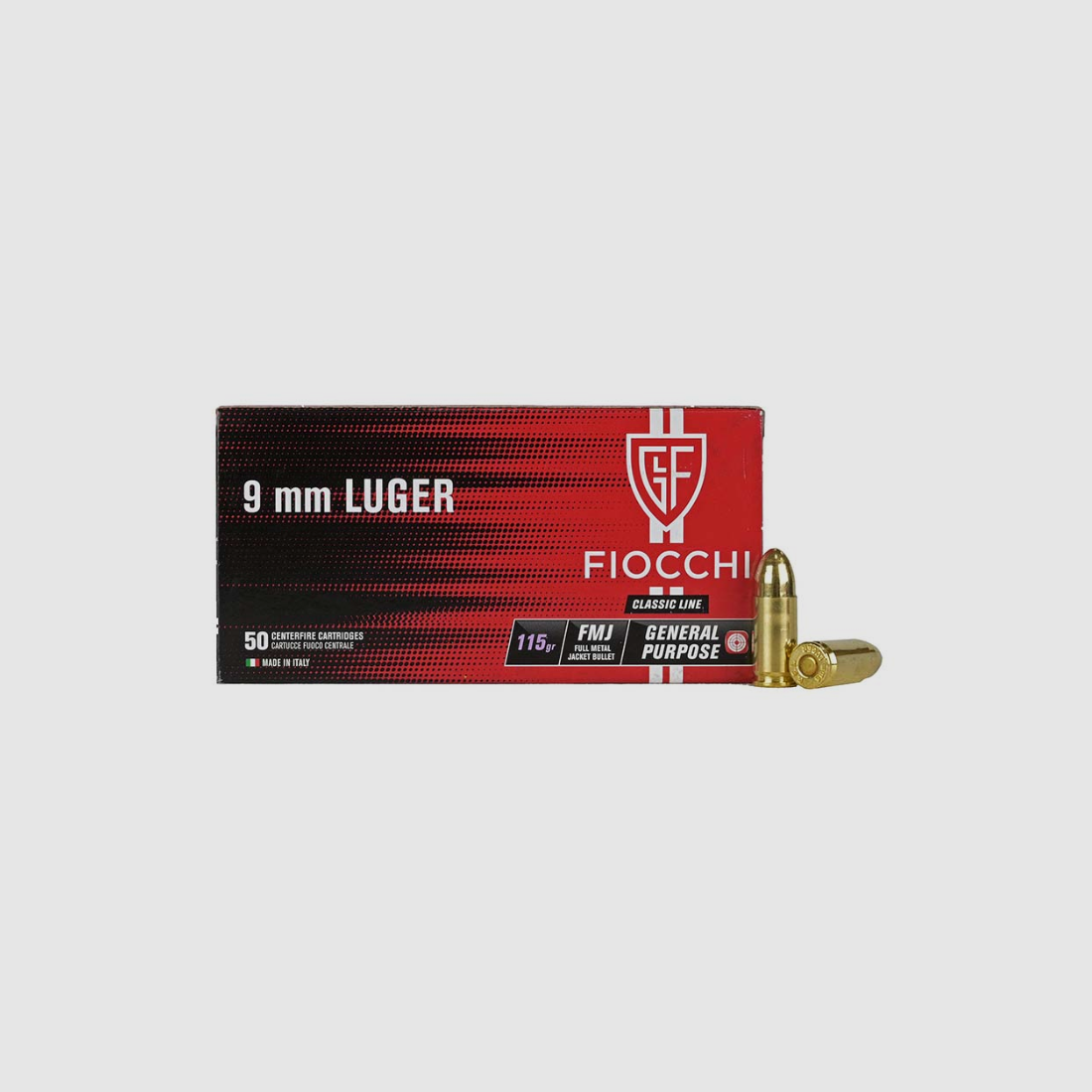 Fiocchi Cal. 9mm. 115 grains