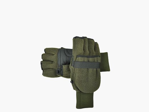 Fleece fingerless gloves size XXL olive