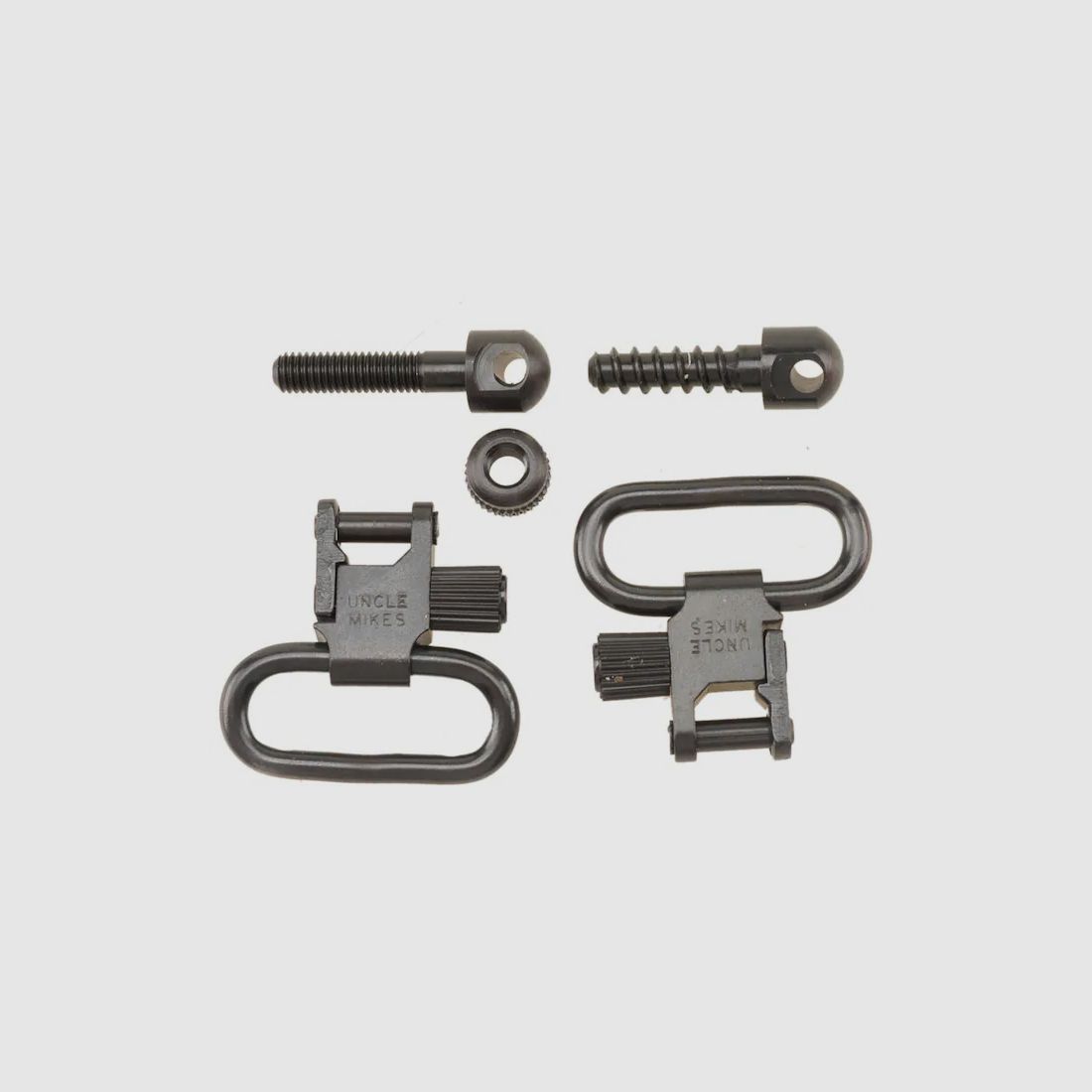 Uncle Mike's QD Sling Swivel Set with Wood and Machine Screw 1" Black