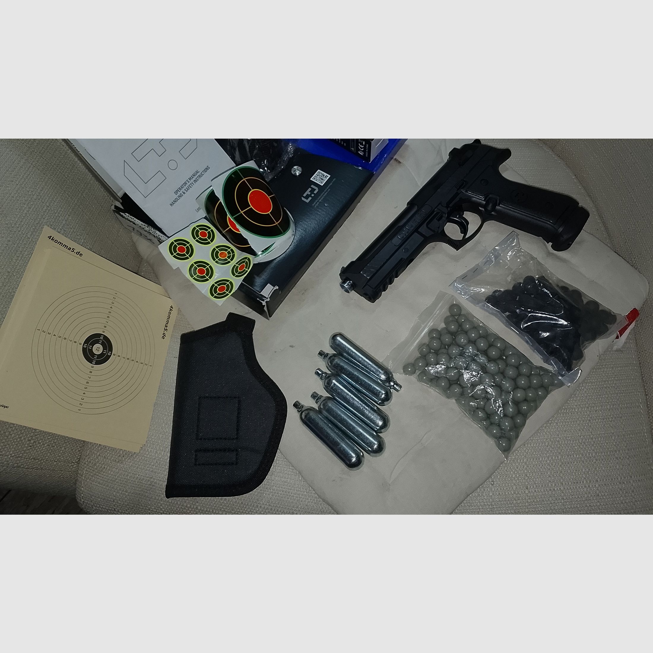 Update molta munizione! Alfa Ltj 1.50 RAM Paintball Marker Cal .50 Set Kit Paintballs Rubberballs capsule CO2 fondina ecc