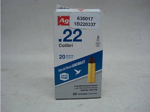 .22lr COLIBRI SubsonicVelocity - 20gr/a50 #1B220337