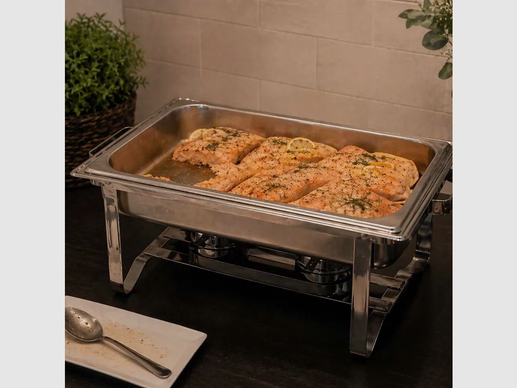 Chafing Dish Inox Bain-Marie 60x36x32cm Buffet Deksel, afbeelding 1 van 8