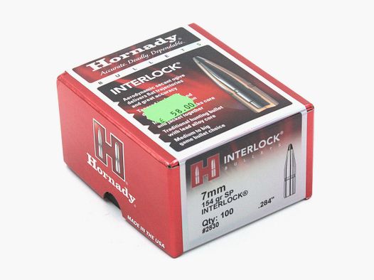 Geweerpatronen, Hornady .284 SP, 154gr, 100 stuks, 7x64