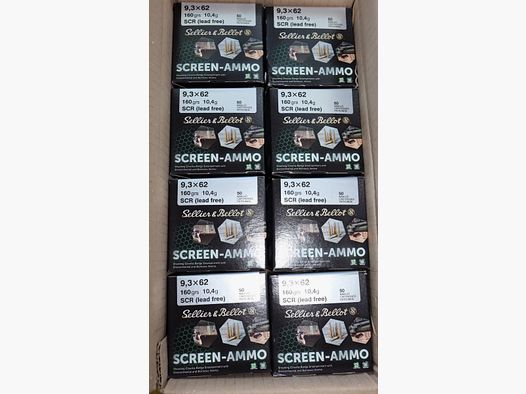 Sellier & Bellot 9,3x62 Screen-Ammo SCR Zink 10,3g/159grs.