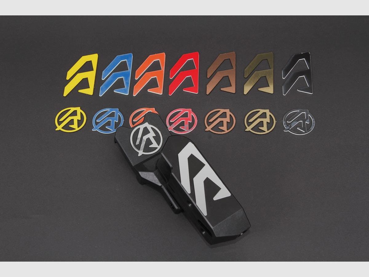 Insert/Logo for Alpha-X holster, Blue, Left/LH Color inlays- Blue (102469), image 3 of 3