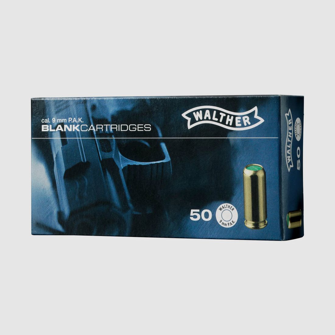 4.1341 Walther blank cartridges 9mm P.A.K. 50 pcs.