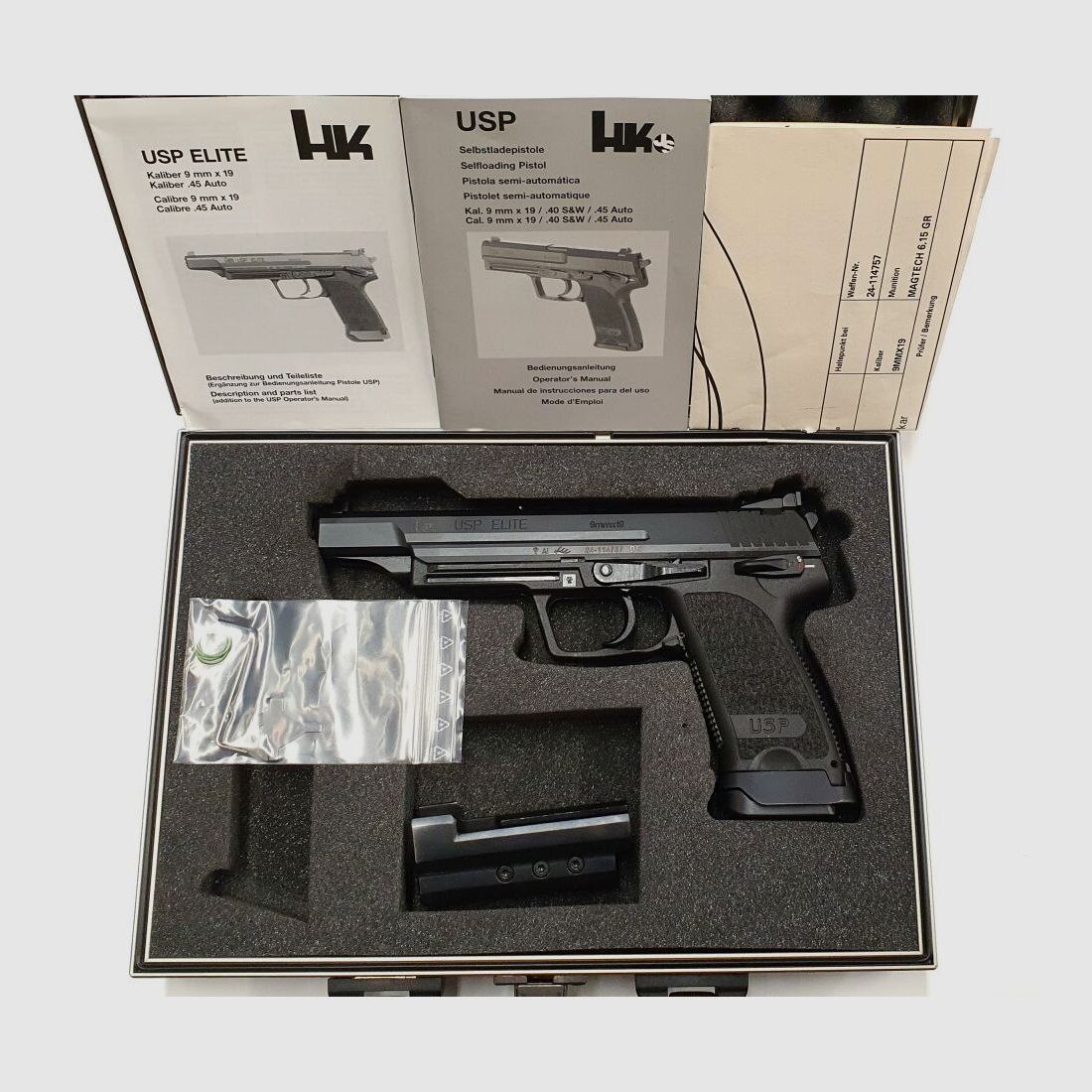 Pistole Heckler und Koch USP Elite Inkl. Zubehör