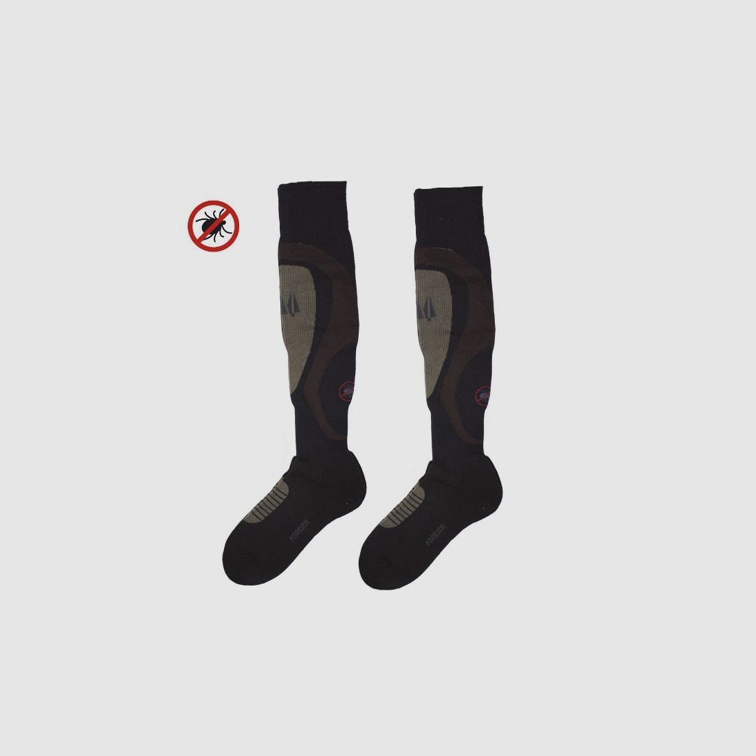 Foresta Anti-Zecken Stützstrumpf Coolmax 41-42 Torf/Schwarz