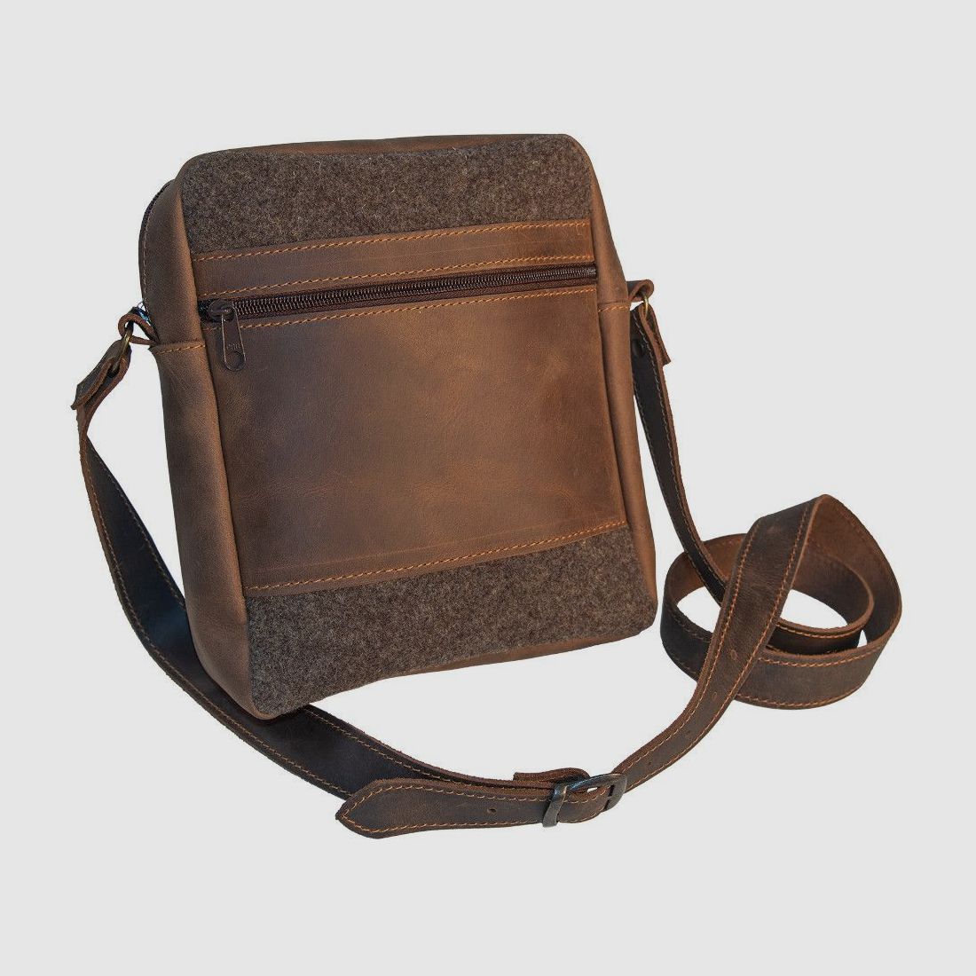 Fritzmann City-Tasche aus Wollfilz mit Leder