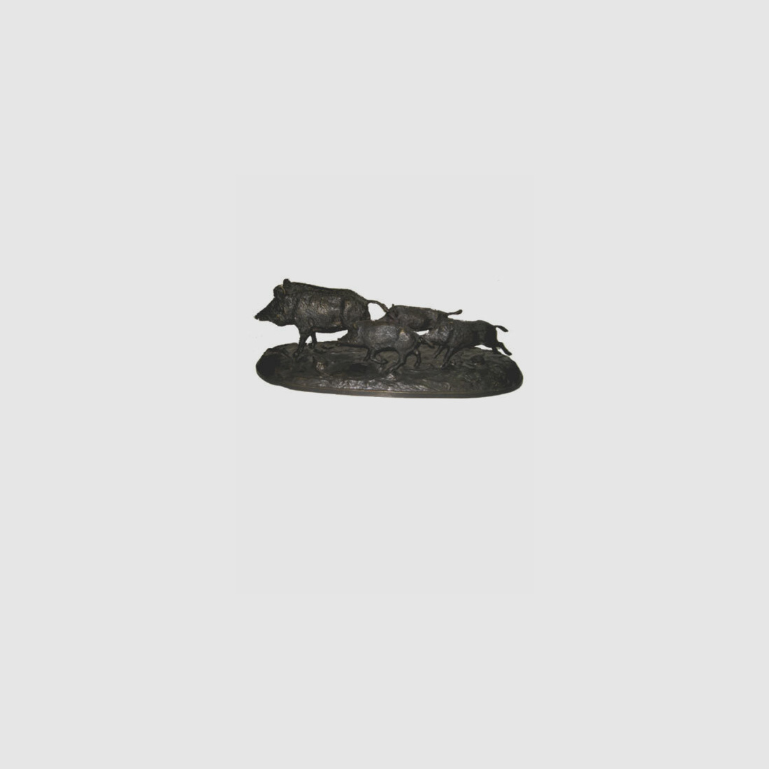 Lovergreen Bronzestatue Motiv Bache mit drei Frischlingen