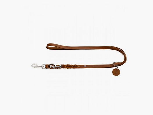 Hunter verstelbare riem Solid Education cognac soft vol rundleer