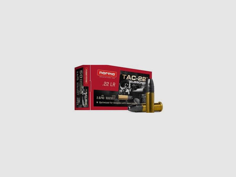 22. LR NORMA SUBSONIC TAC-22