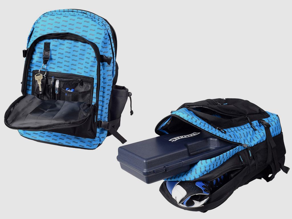 Rucksack Walther BigBag 49 x 29 cm blau schwarz mit Walter Logo fĂĽr Luftpistolen LP300 LP400 LP500 viele Taschen
