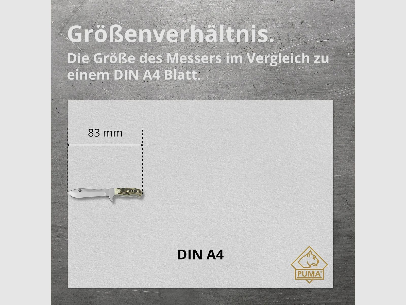 PUMA mini white hunter (Miniatur Messer)