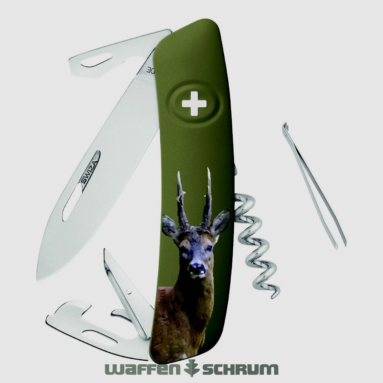 Swiza Klappmesser D05 Rehbock Klingensperre Klingenlänge: 7,5cm - Stahl 440