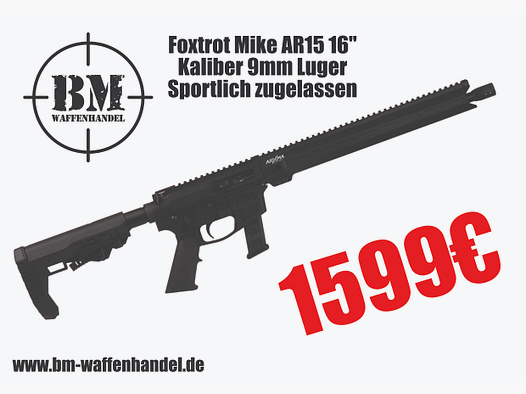 AR15 System Foxtrot Mike Products 9mm Luger Sportlich zugelassen halbautomatische Büchse