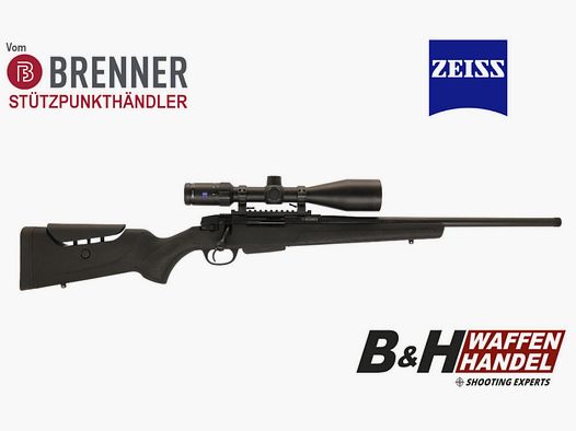 Brenner compleetpakket: Brenner BR20 polymeer met Zeiss V4 3-12x56