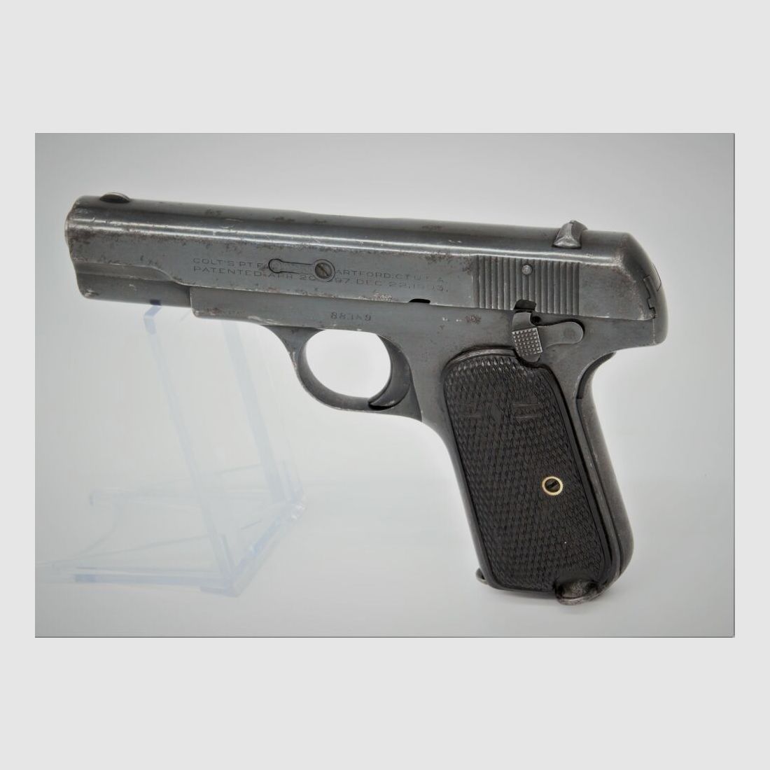 Colt 1908 Szanghajska Policja Miejska Nr 24 Ekstremalnie rzadki William Fairbairn .380ShortCFL