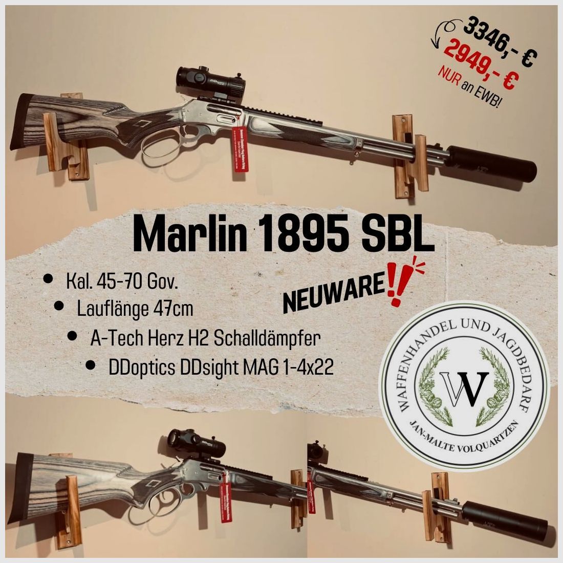 Marlin 1895 SBL 45/70Gov.