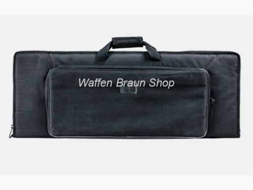 Fritzmann Gewehrfutteral aus Nylon Schwarz gepolstert, mit 1 Vortasche und Rucksackriemen